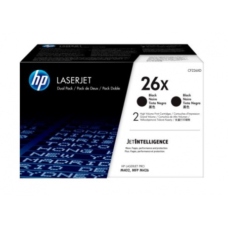 HP 26X tisková kazeta černá velká, CF226XD - 2pack