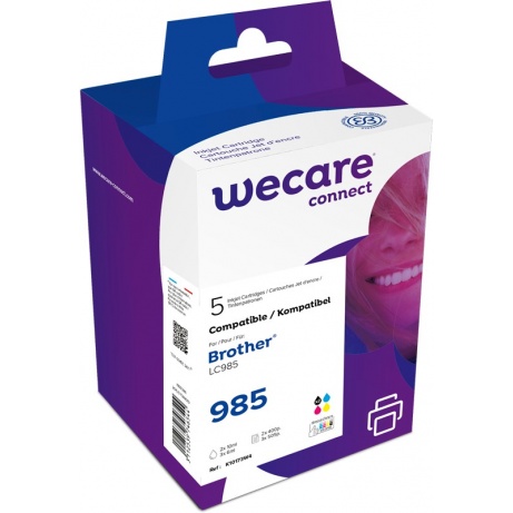 WECARE ARMOR ink kompatibilní s BROTHER LC-985,2xčerná/CMY