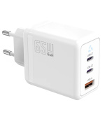 TB Touch 65W GaN Power Adapter,2x USB C + USB A