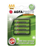 AgfaPhoto nabíjecí NiMH baterie AAA, 900mAh, blistr 4ks