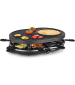 BAZAR - Tristar RA-2731 raclette grill, 1400 W, 5in1, pro 8 lidí, černý - poškozený obal